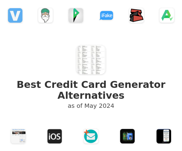 Best Credit Card Generator Alternatives