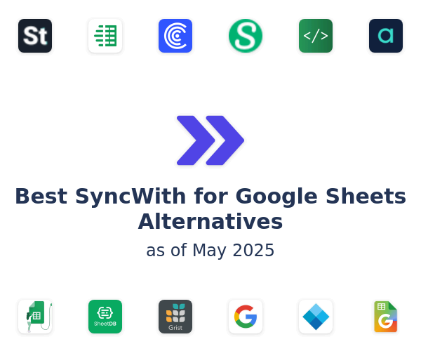 Best SyncWith for Google Sheets Alternatives