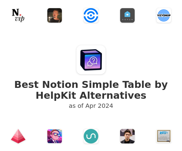Best Notion Simple Table by HelpKit Alternatives