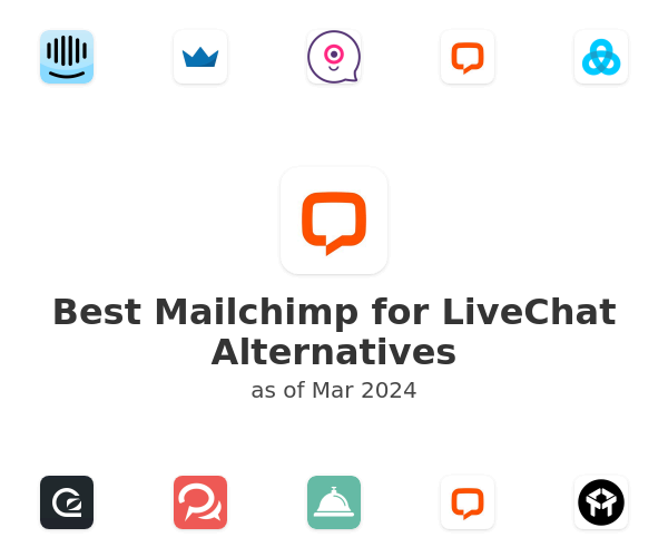 Best Mailchimp for LiveChat Alternatives