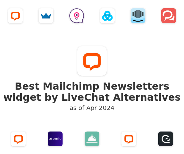 Best Mailchimp Newsletters widget by LiveChat Alternatives