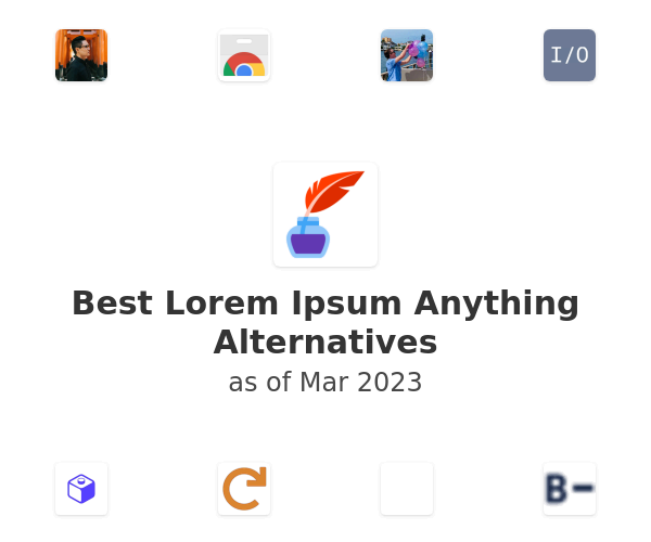 Best Lorem Ipsum Anything Alternatives