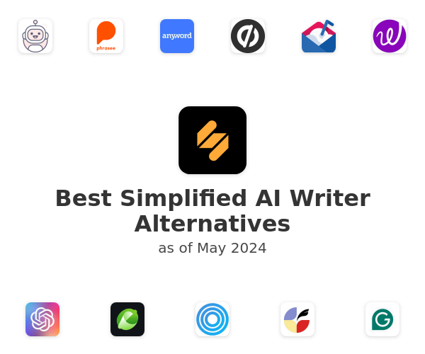 Best Simplified AI Writer Alternatives
