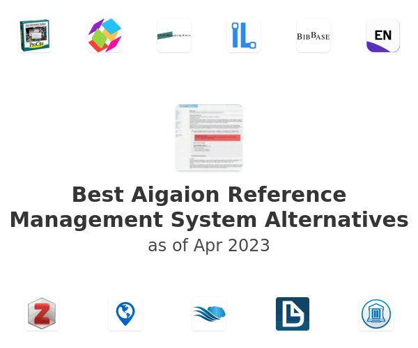 Best Aigaion Reference Management System Alternatives
