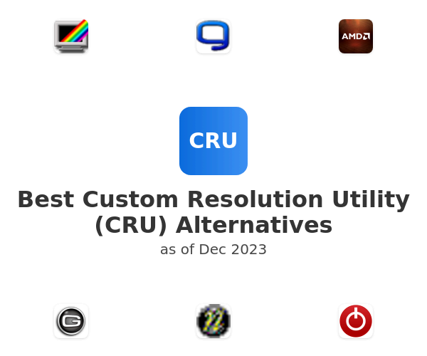 Best Custom Resolution Utility (CRU) Alternatives
