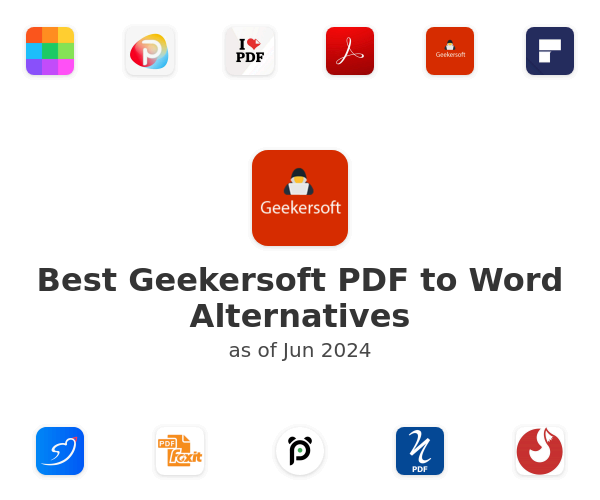 Best Geekersoft PDF to Word Alternatives