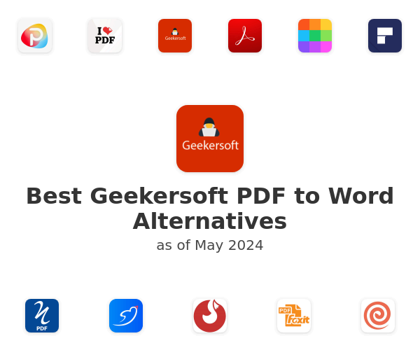 Best Geekersoft PDF to Word Alternatives