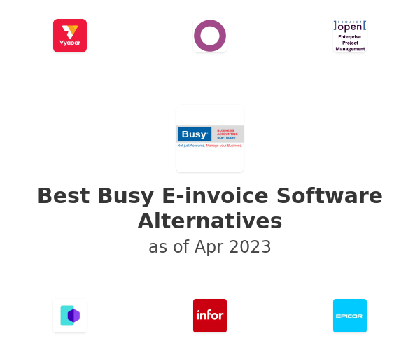 Best Busy E-invoice Software Alternatives