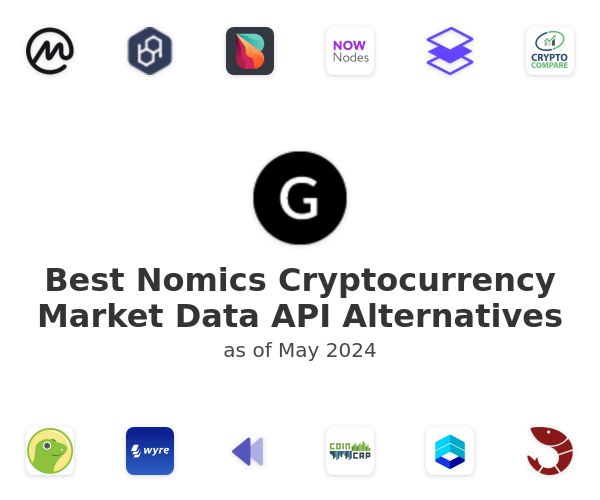 Best Nomics Cryptocurrency Market Data API Alternatives