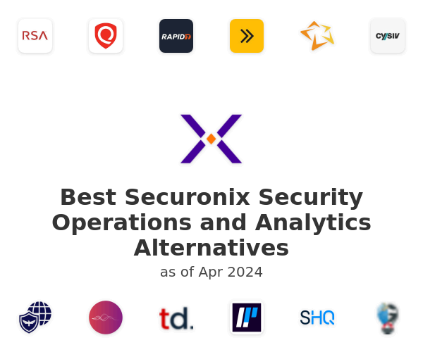 Best Securonix Security Operations and Analytics Alternatives