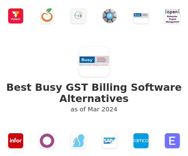 Best Busy GST Billing Software Alternatives