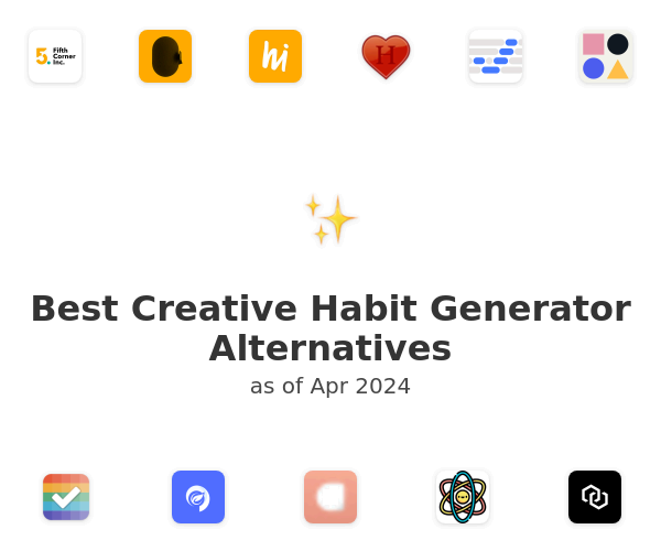 Best Creative Habit Generator Alternatives