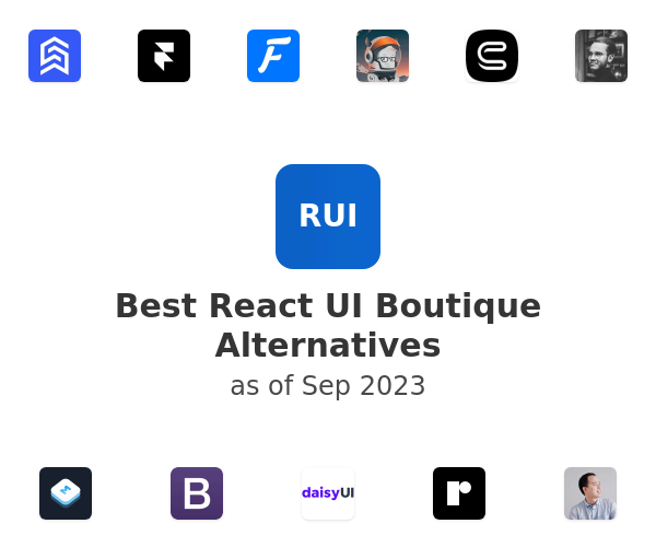 Best React UI Boutique Alternatives