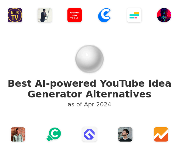 Best AI-powered YouTube Idea Generator Alternatives