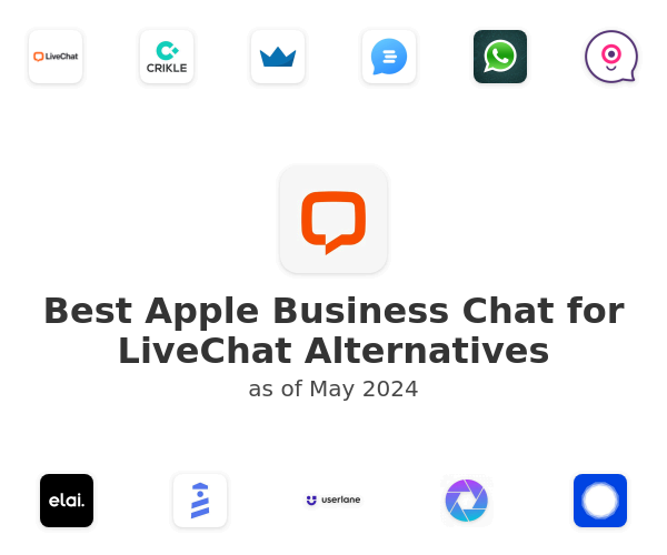 Best Apple Business Chat for LiveChat Alternatives
