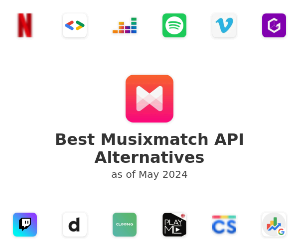 Best Musixmatch API Alternatives