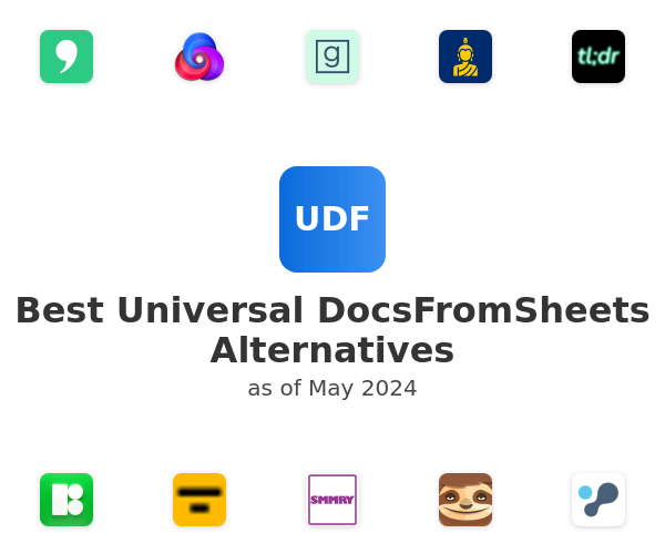 Best Universal DocsFromSheets Alternatives