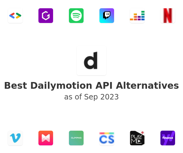 Best Dailymotion API Alternatives