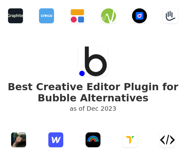 Best Creative Editor Plugin for Bubble Alternatives