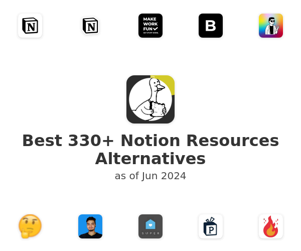 Best 330+ Notion Resources Alternatives