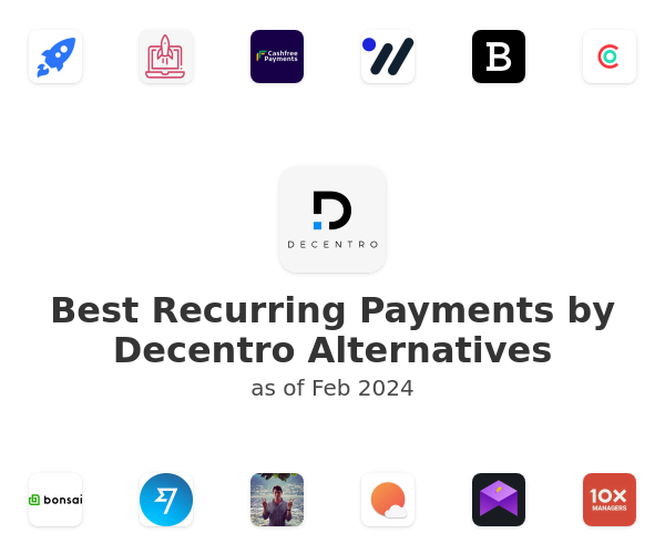 Best Recurring Payments by Decentro Alternatives