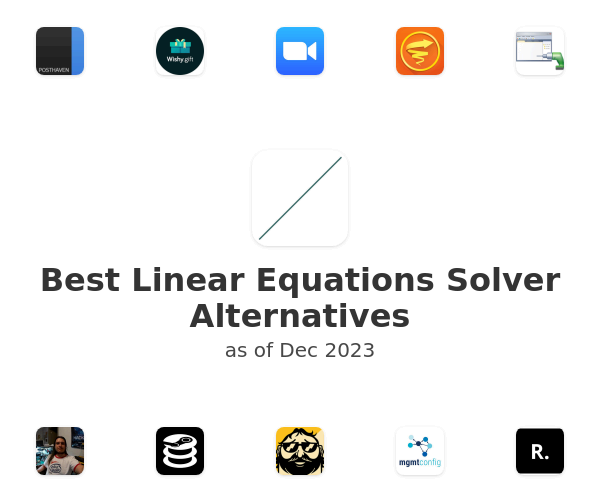 Best Linear Equations Solver Alternatives