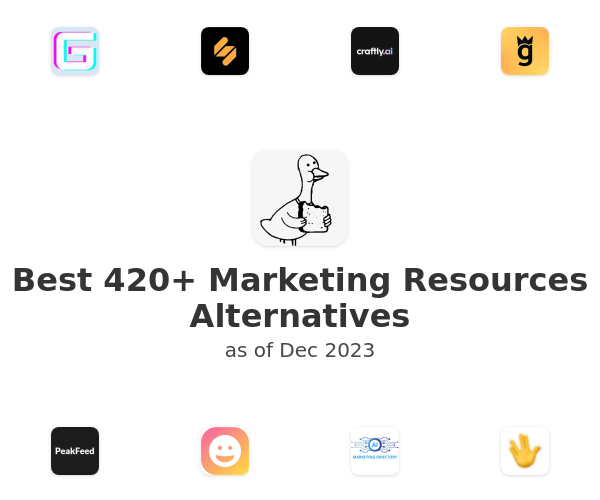 Best 420+ Marketing Resources Alternatives