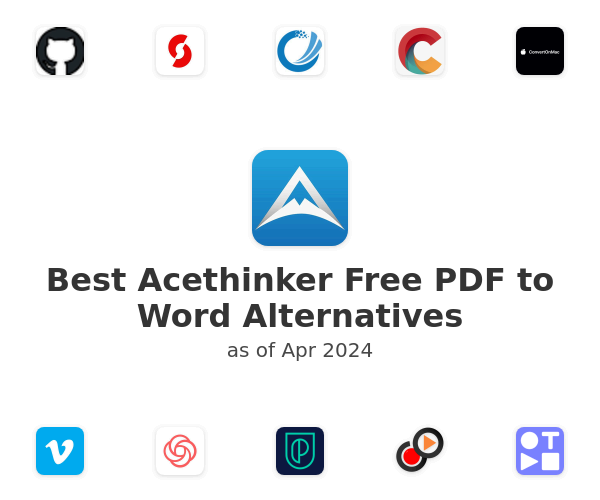 Best Acethinker Free PDF to Word Alternatives