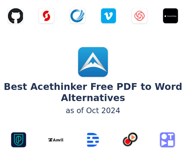 Best Acethinker Free PDF to Word Alternatives