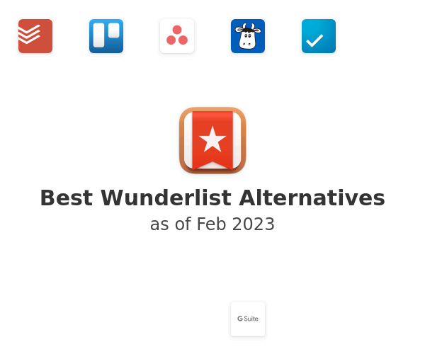 Best Wunderlist Alternatives