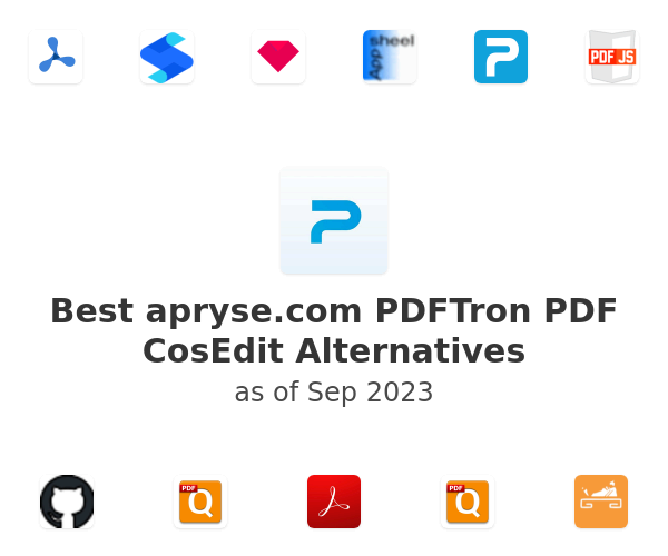 Best apryse.com PDFTron PDF CosEdit Alternatives
