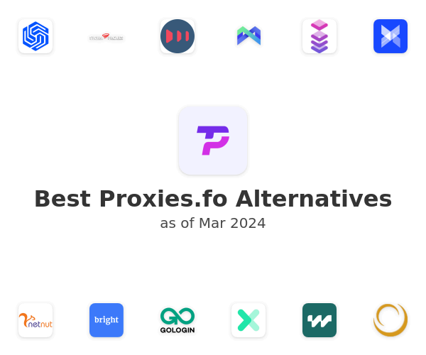Best Proxies.fo Alternatives