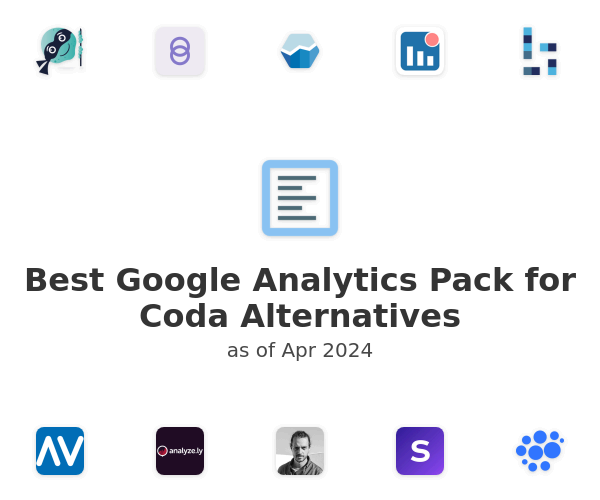 Best Google Analytics Pack for Coda Alternatives