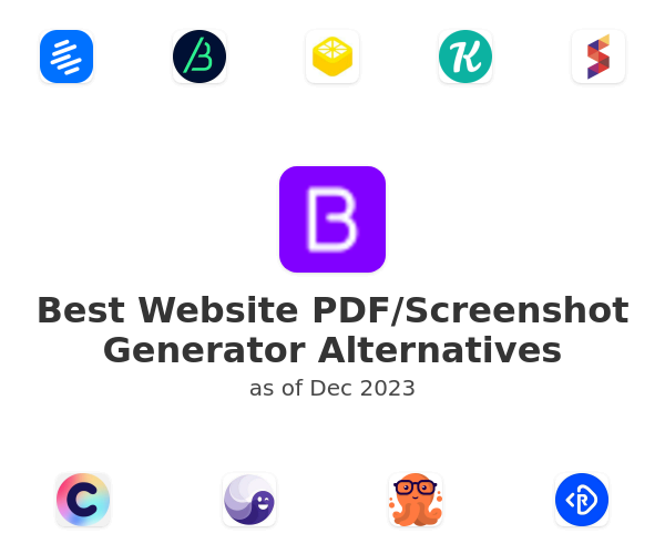 Best Website PDF/Screenshot Generator Alternatives