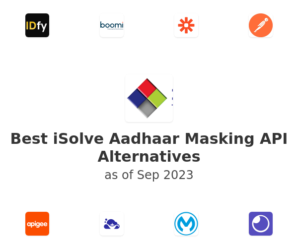 Best iSolve Aadhaar Masking API Alternatives