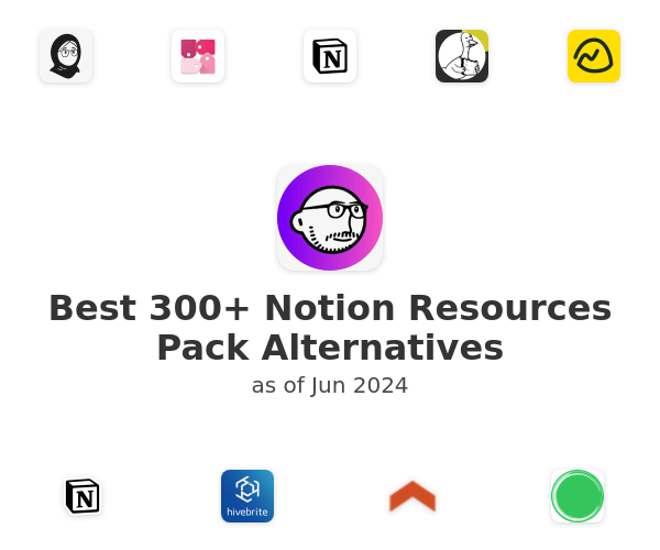 Best 300+ Notion Resources Pack Alternatives