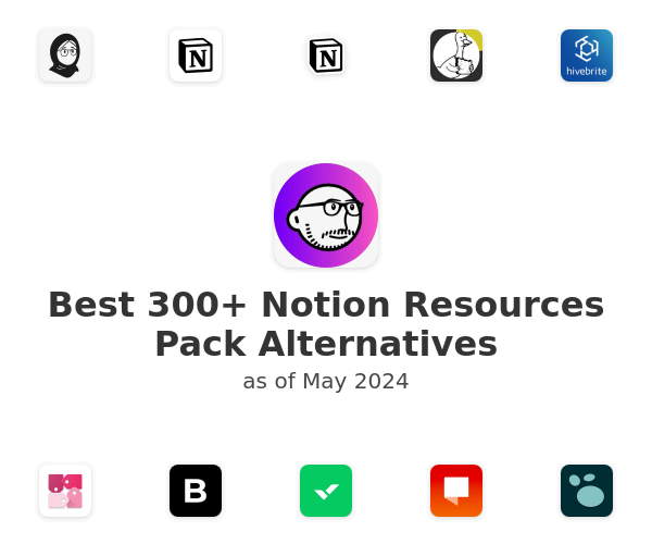 Best 300+ Notion Resources Pack Alternatives