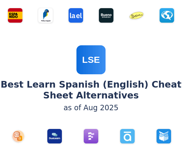 Best Learn Spanish (English) Cheat Sheet Alternatives
