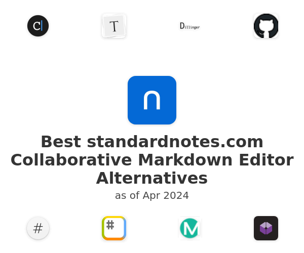 Best standardnotes.com Collaborative Markdown Editor Alternatives