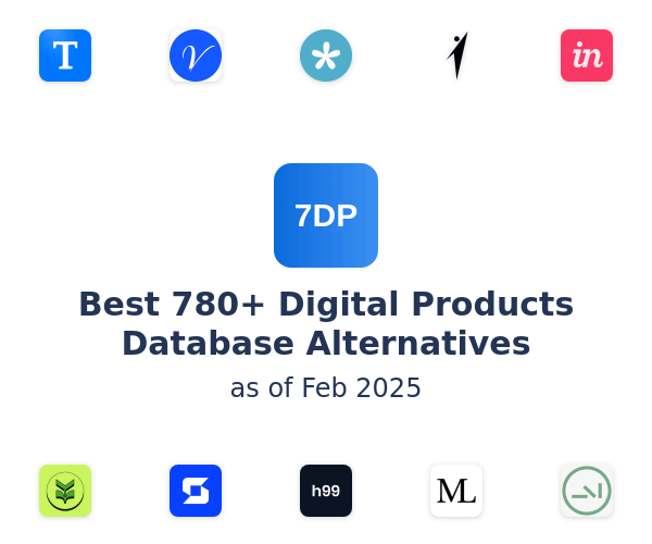 Best 780+ Digital Products Database Alternatives