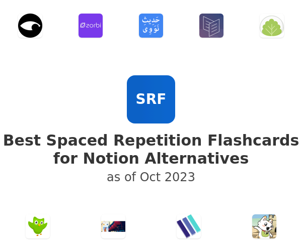 Best Spaced Repetition Flashcards for Notion Alternatives