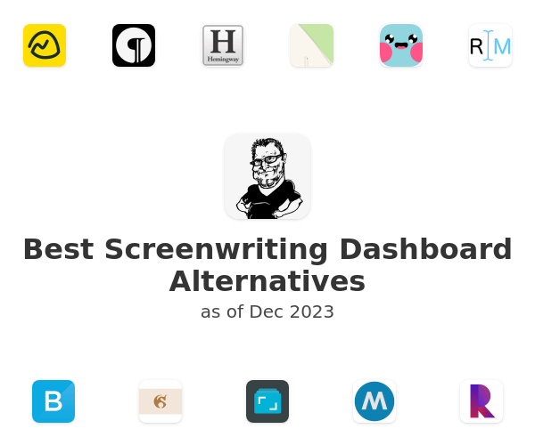 Best Screenwriting Dashboard Alternatives