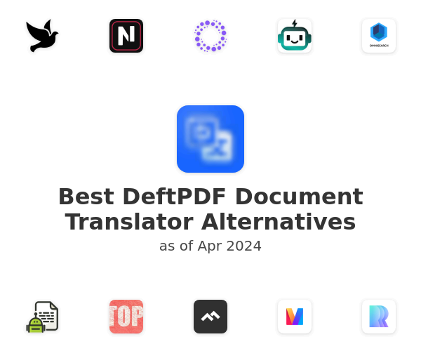 Best DeftPDF Document Translator Alternatives