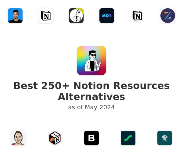 Best 250+ Notion Resources Alternatives