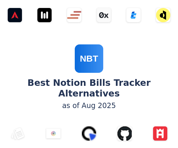 Best Notion Bills Tracker Alternatives