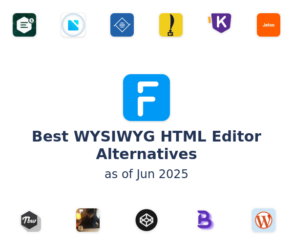 Best WYSIWYG HTML Editor Alternatives