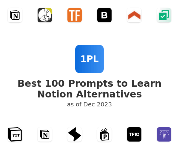 Best 100 Prompts to Learn Notion Alternatives