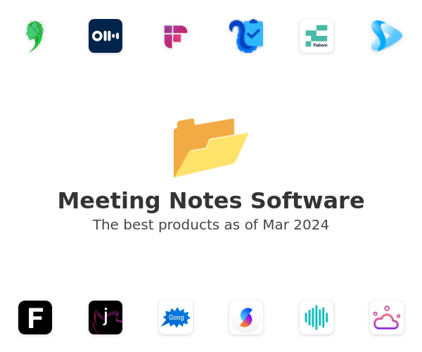 The best Meeting Notes products