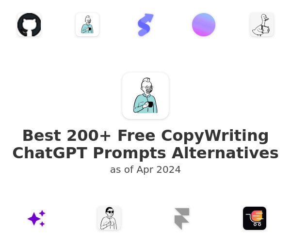 Best 200+ Free CopyWriting ChatGPT Prompts Alternatives