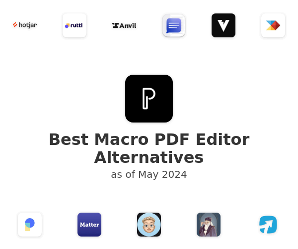 Best Macro PDF Editor Alternatives